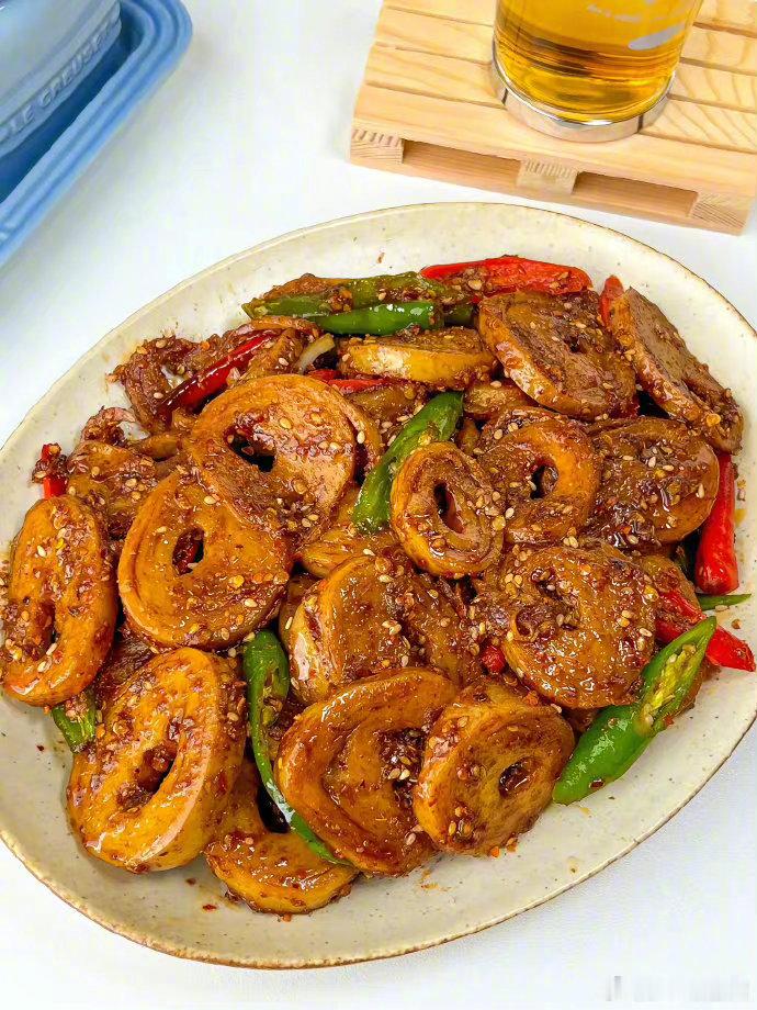 香辣炒面筋❗️在家也能做出路边摊的味道。我的宝藏食谱