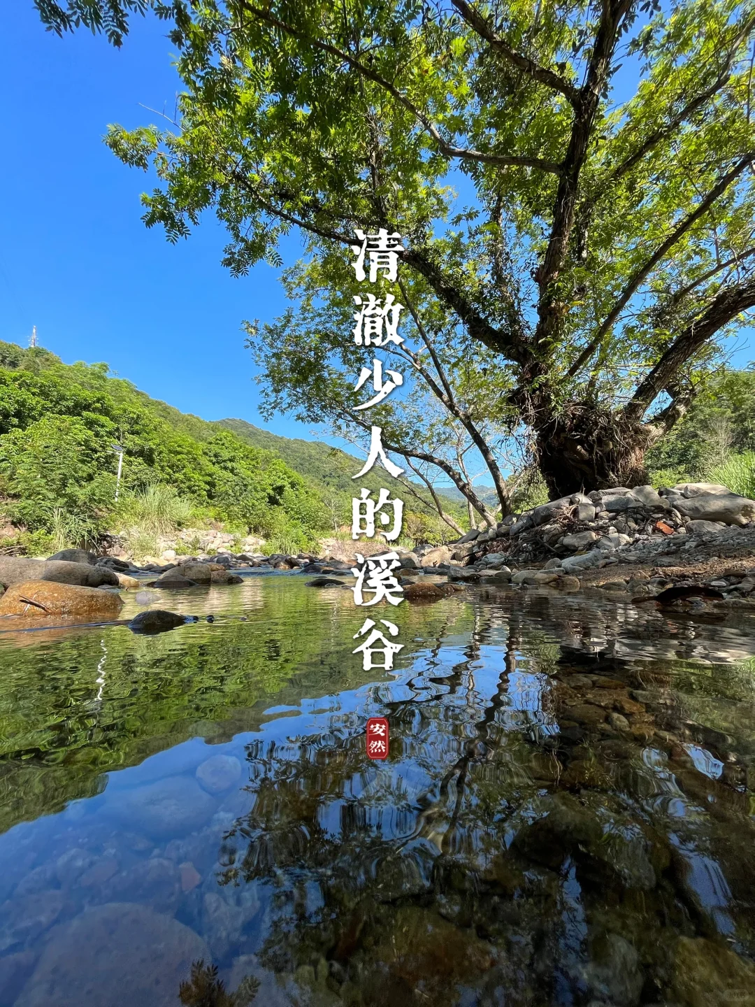 随拍｜溪水清澈，人少免费的亲水好去处
