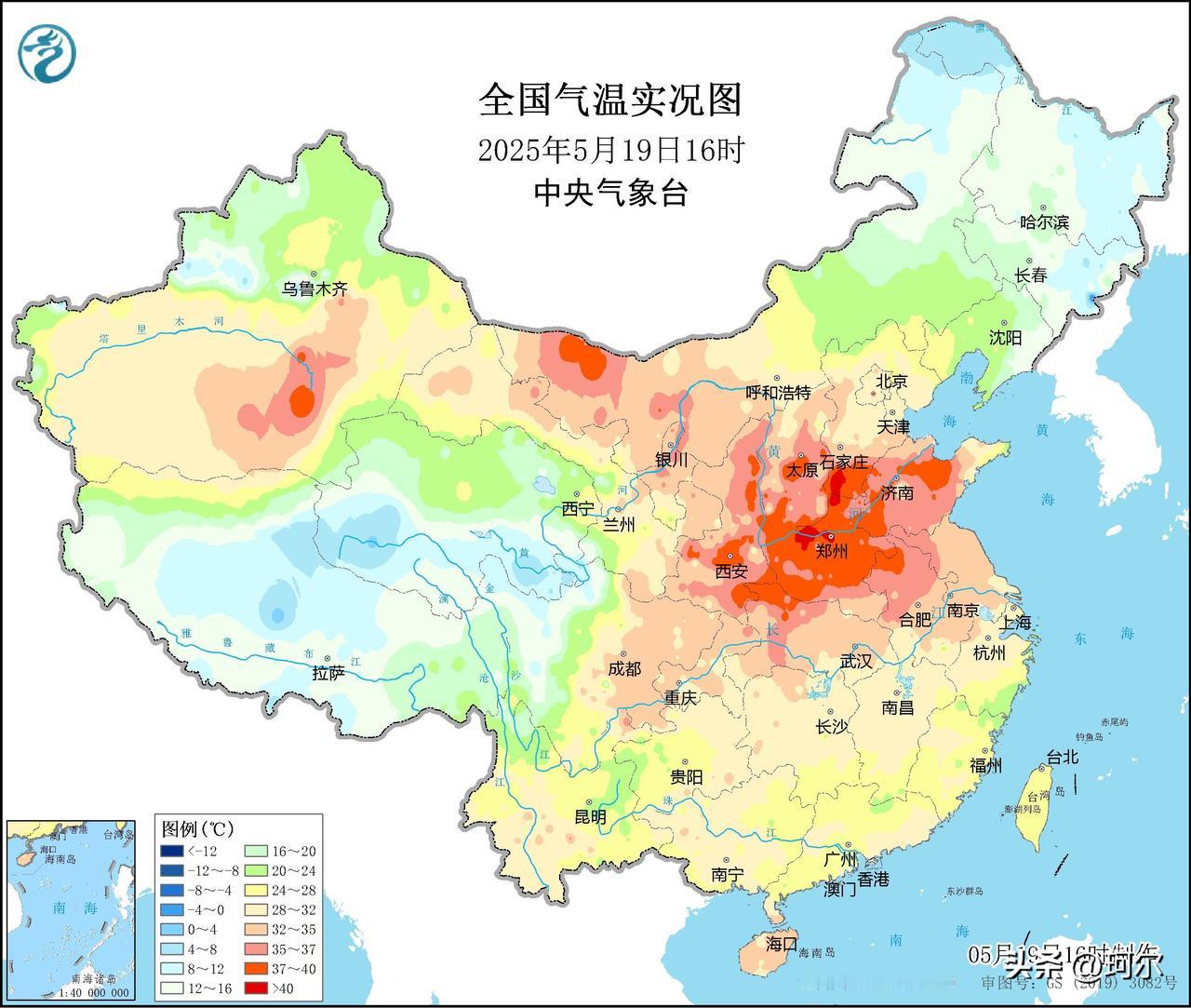 河南郑州又火出了圈！
从全国气温图来看，河南郑州气温超过了40度，全国最高气温。
