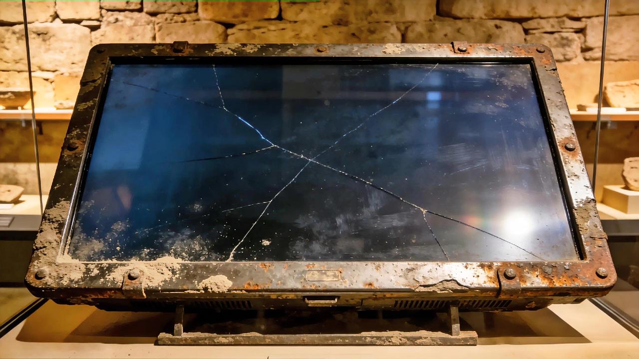 一万年后，在一座人类文明博物馆里，一个小男孩正踮着脚，好奇地打量着一件巨大的展品