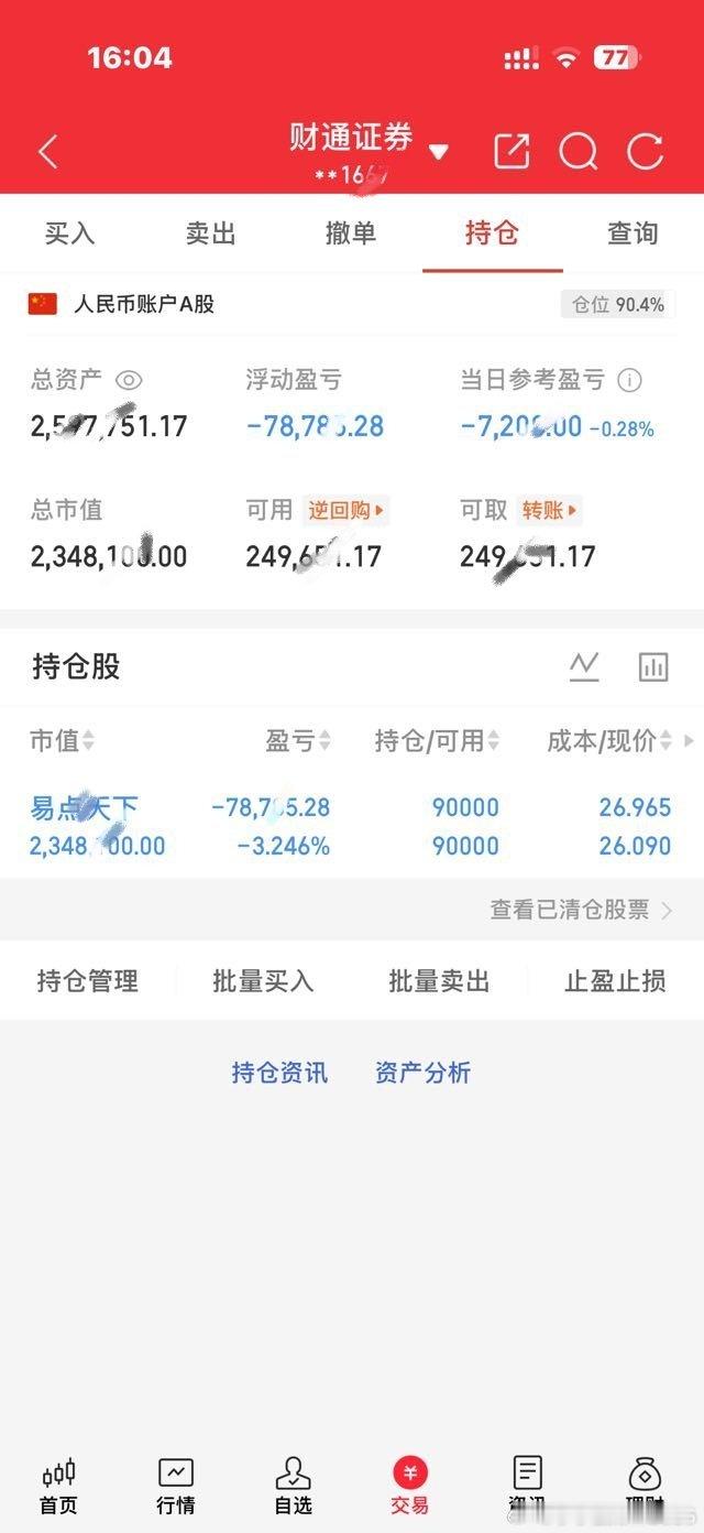 今日操作：100个起步继续持有：易点TX     看到的朋友点个赞，扣一波“17