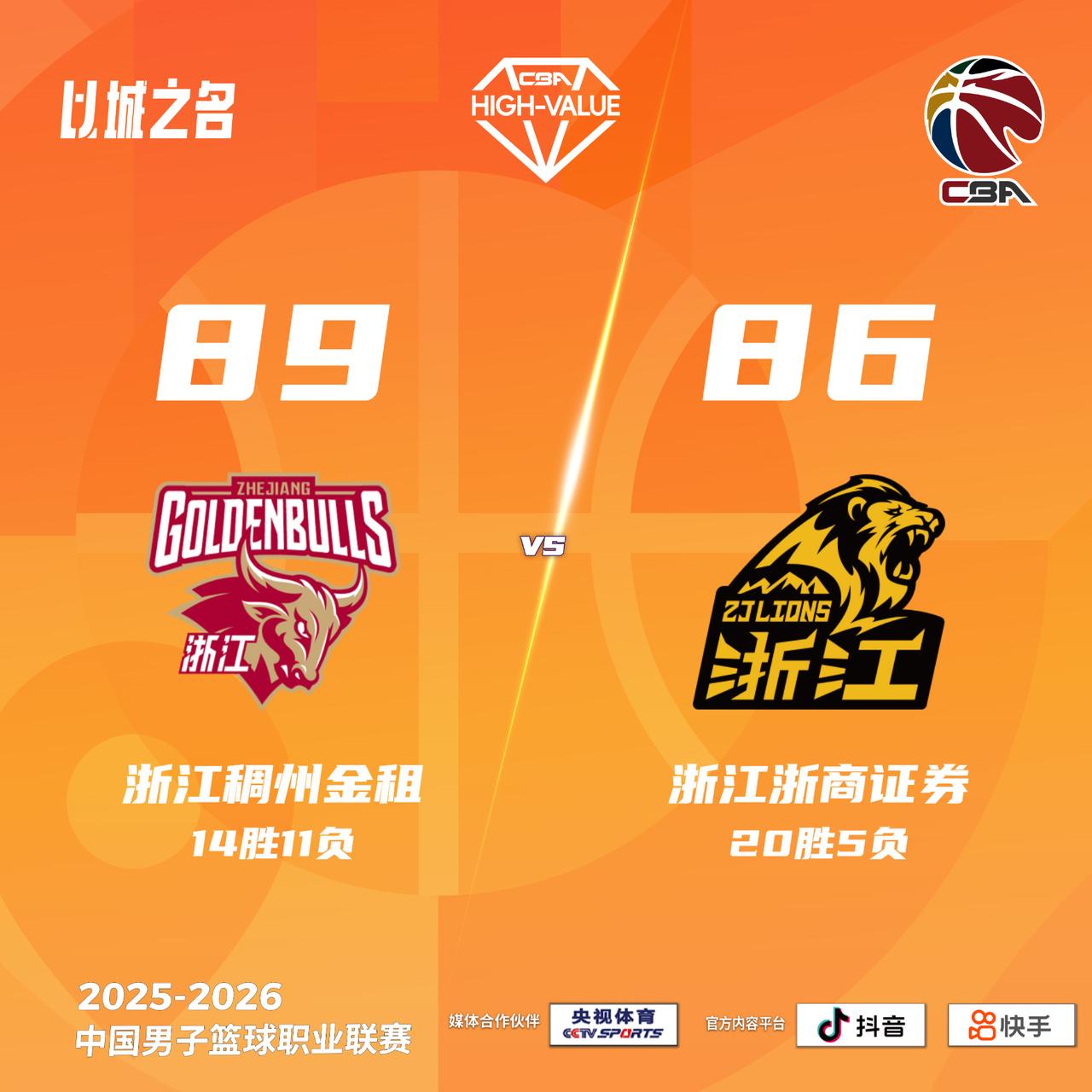 浙江稠州金租 89- 86 浙江浙商证券浙江男篮vs广厦男篮
浙江稠州金租：程帅