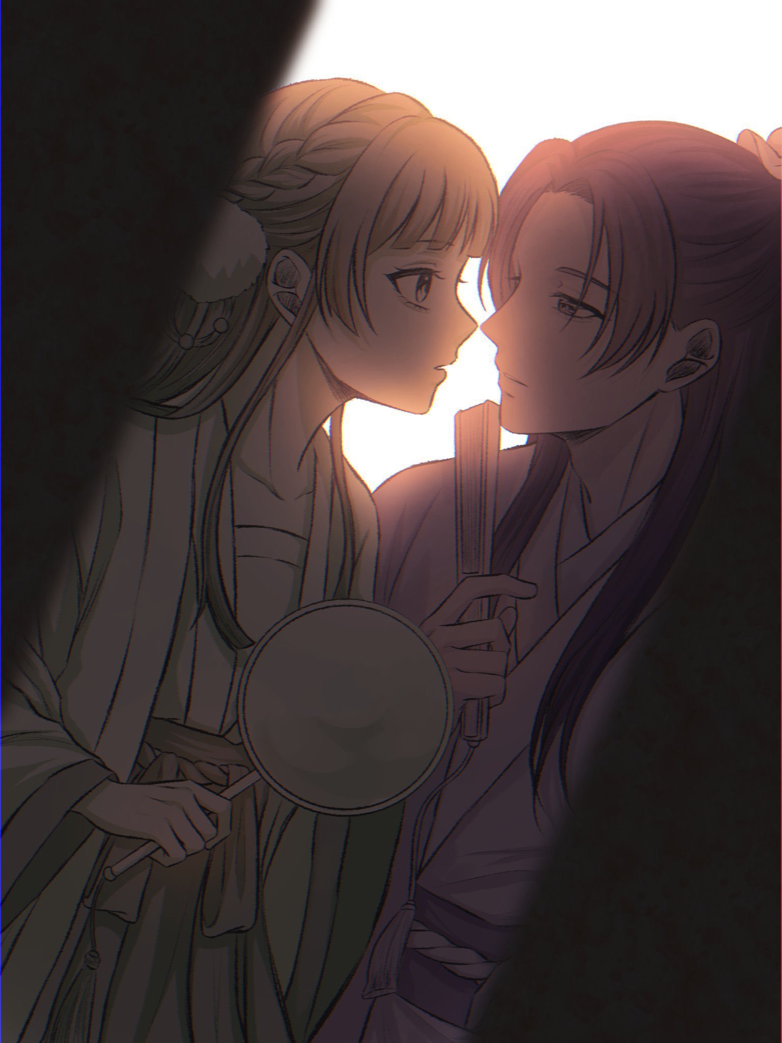药屋少女的呢喃动漫点评团 这个光影小情侣太好看了.绘：sejxim 