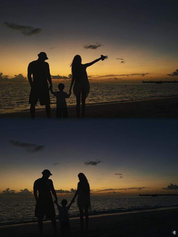 黄子韬徐艺洋意料之内黄子韬闷声干小事瓜友持续蹲守很久，看到落日海边的三人剪影直呼