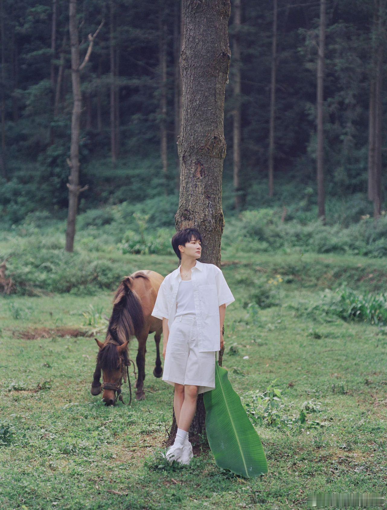 #周深在大暑发消夏图森系写真#周深的歌声真的是天籁之音呀，我们一起来跟随他的歌声