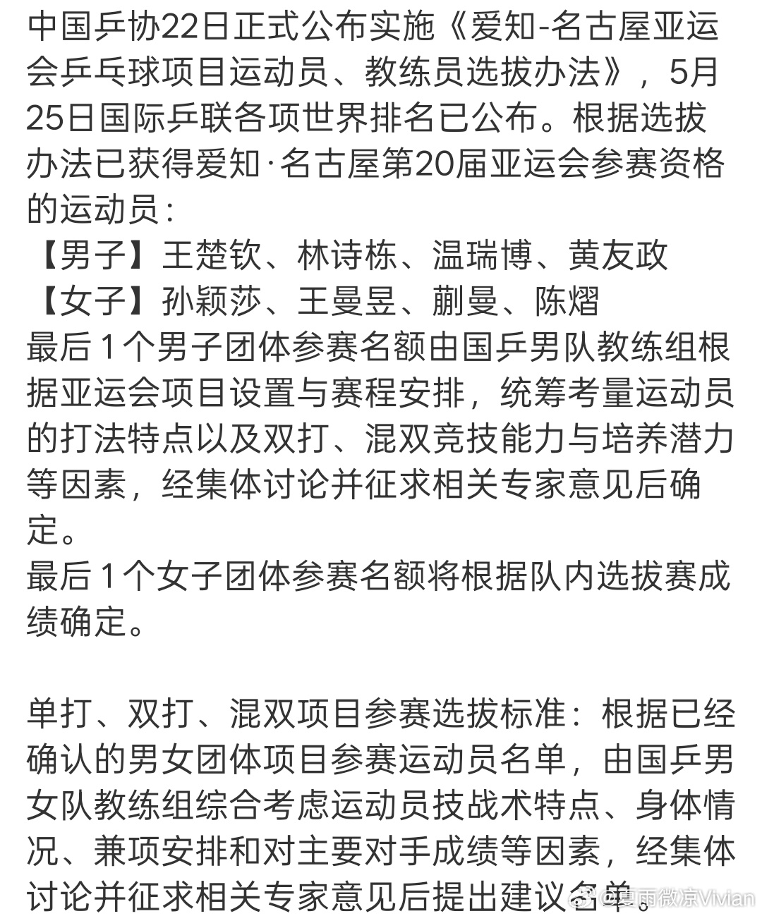 之前2026年伦敦世乒赛团体赛女队是四个带一个，男队是一个带四个，到了2026年