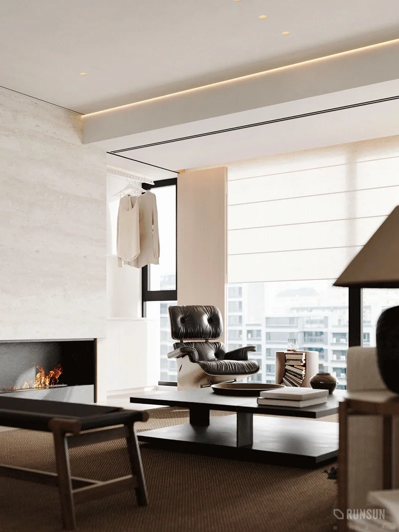 阳台纳入客厅，隐藏式晾衣区解决晾晒烦恼