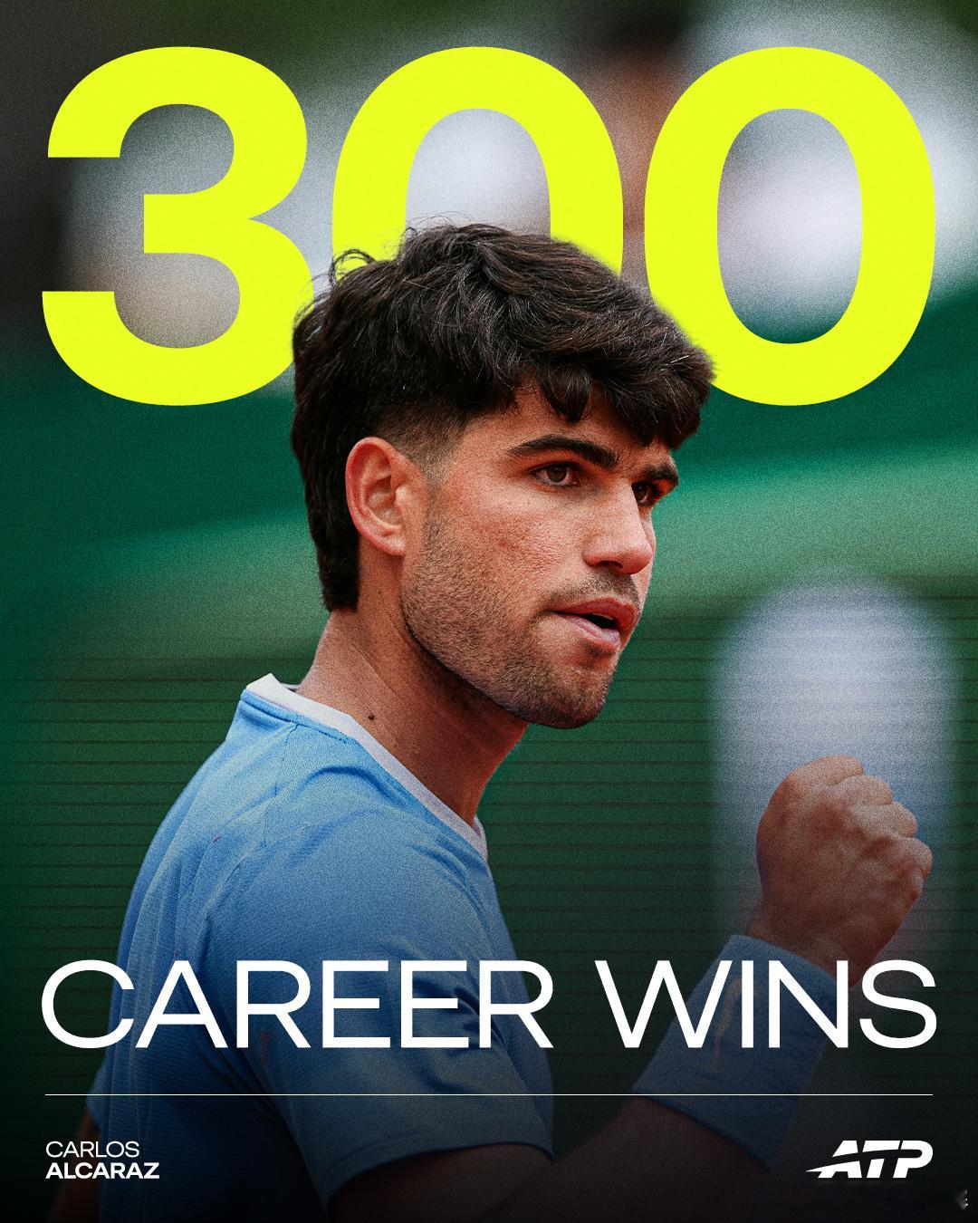 阿尔卡拉斯达成生涯第300胜🔥ATP1000 蒙特卡洛大师赛1/4决赛，卫冕冠