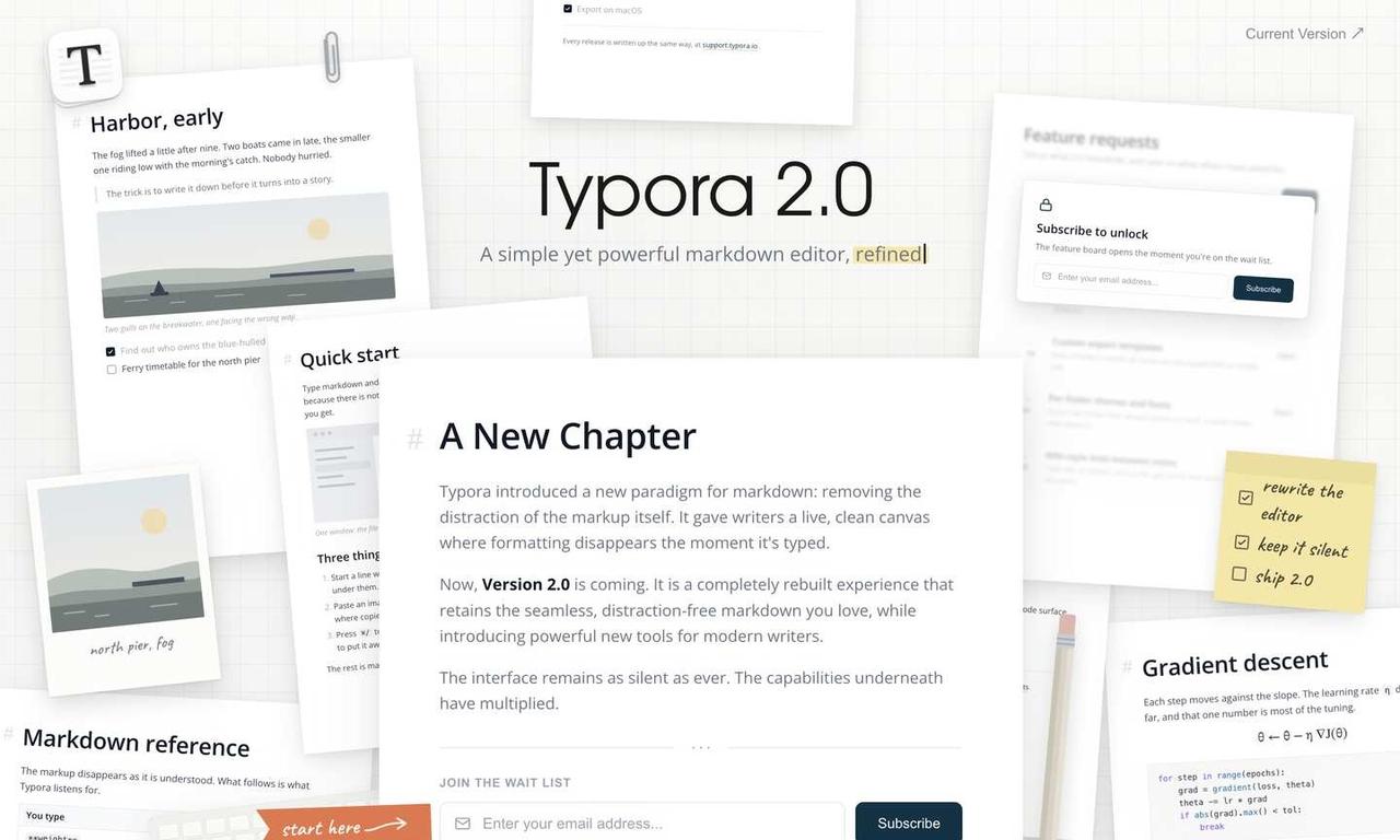 Typora 2.0 正在重写，你想加什么？
有什么需求或者建议都可以在评论区留