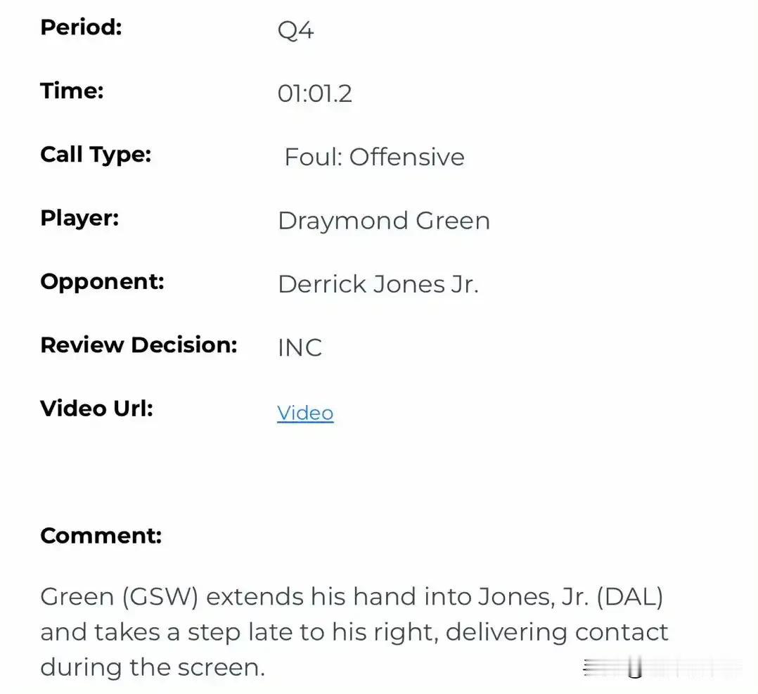 NBA的最新裁判报告出炉了，漏判勇士！实锤！

就在刚刚，NBA官方发布了独行侠