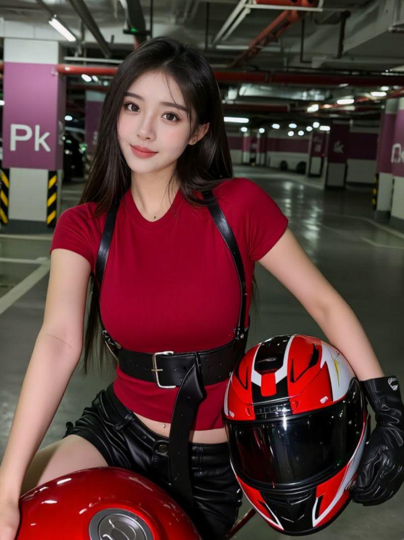 AI酷飒机车写真