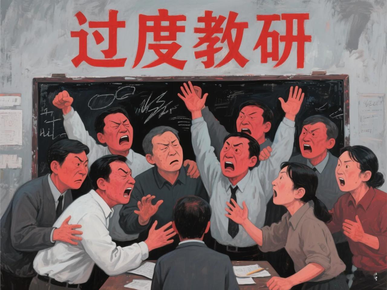 过度教研真的是教育之害。今天下午刚刚连续进行了两个数学教研活动，回到家，屁股还没