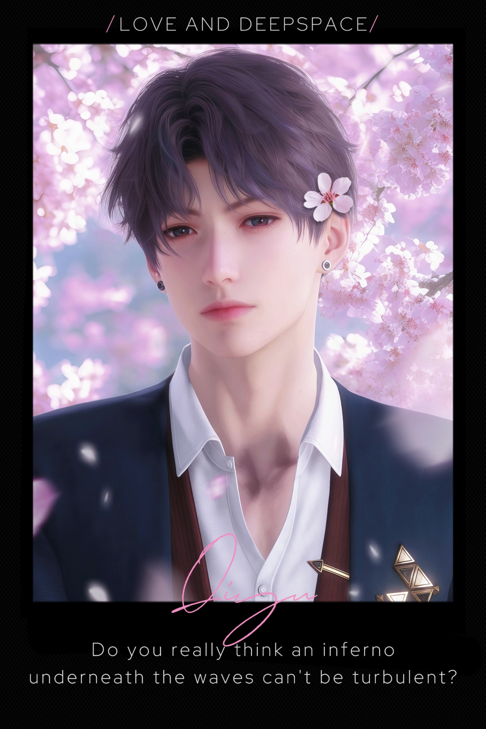 祁煜[超话]🌸祁煜🌸恋与深空 【写真】樱花拍立得按下快门的瞬间和樱花与你私奔