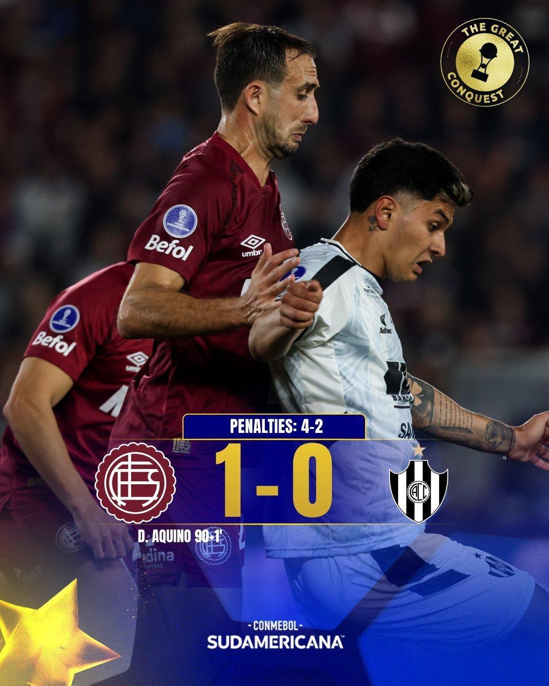 南美杯🏆16强第二回合拉努斯 1-0 科尔多瓦中央首回合 (0-1)点球大战 