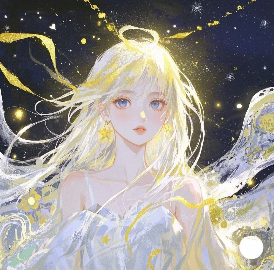 金色系女生头像，你一定会喜欢！金色年华✨每一道年轮，都是镀金的诗。日漫头像遇见艺