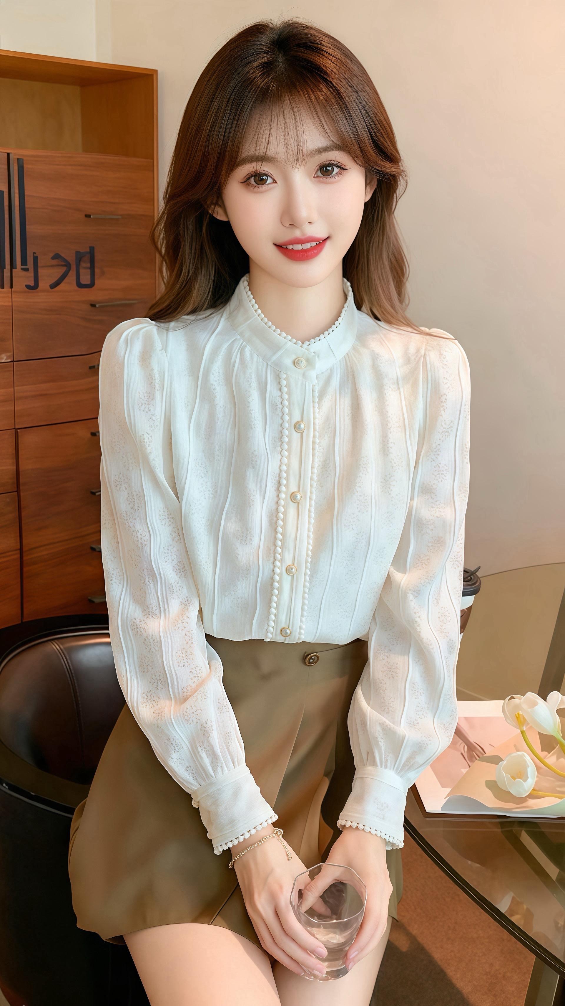 ❤️ 设计感洋气蕾丝小衫。