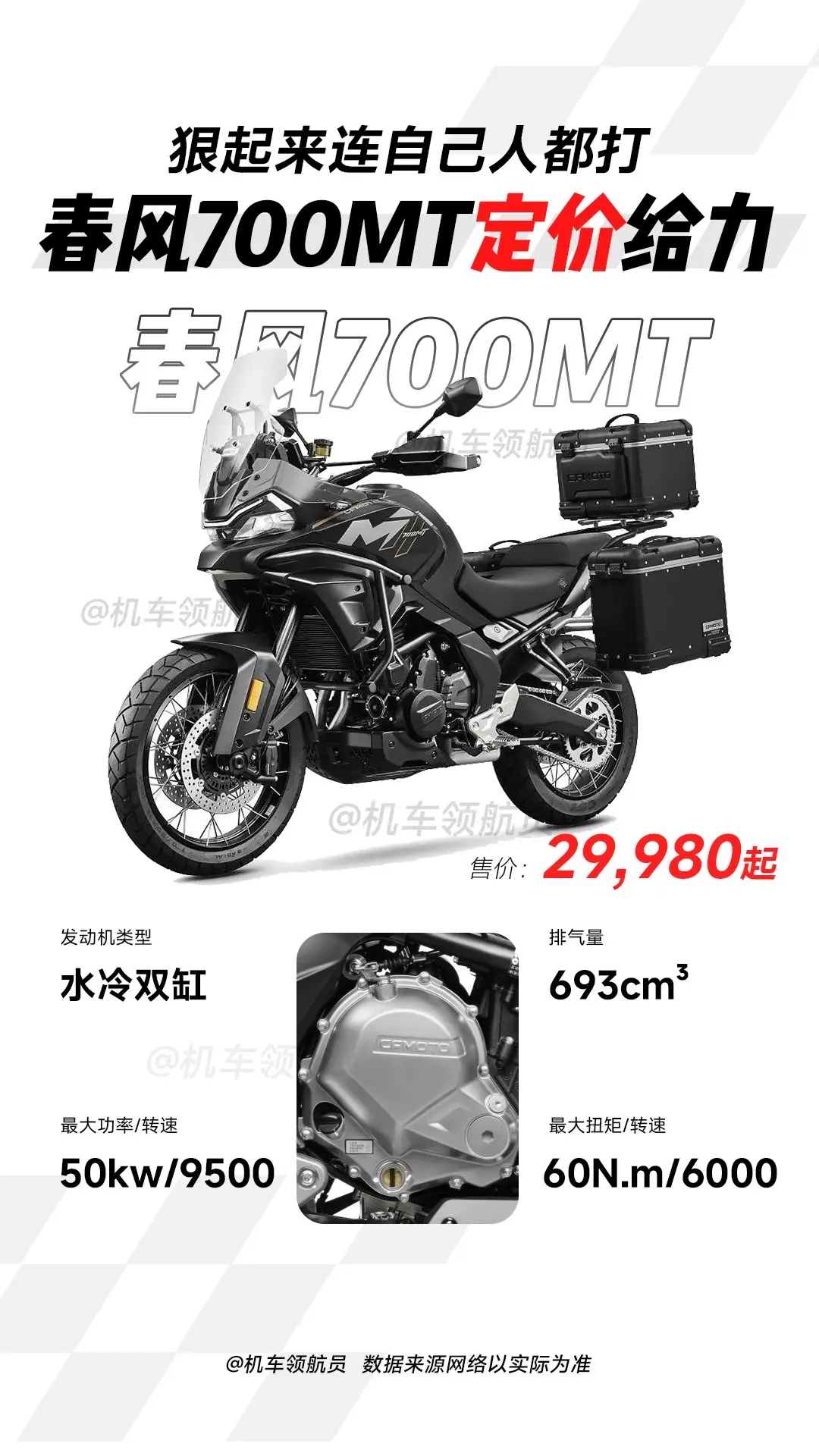 春风700MT起售价不到3万，连自家450MT都不给留活路，坐等其他5...