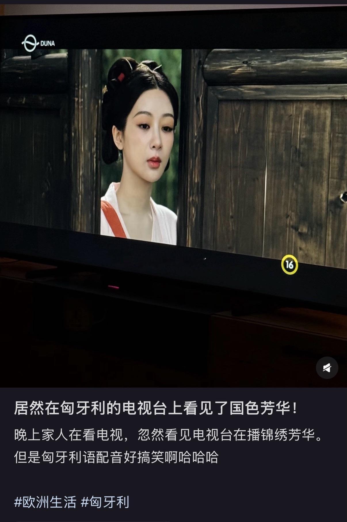 杨紫锦绣芳华在匈牙利电视台播出诶