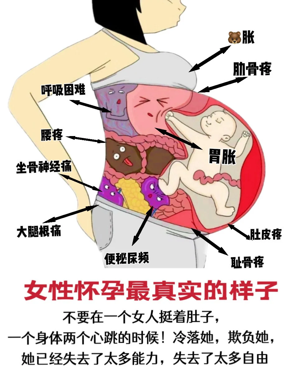 女人怀孕后的真实模样！每一天都在熬！