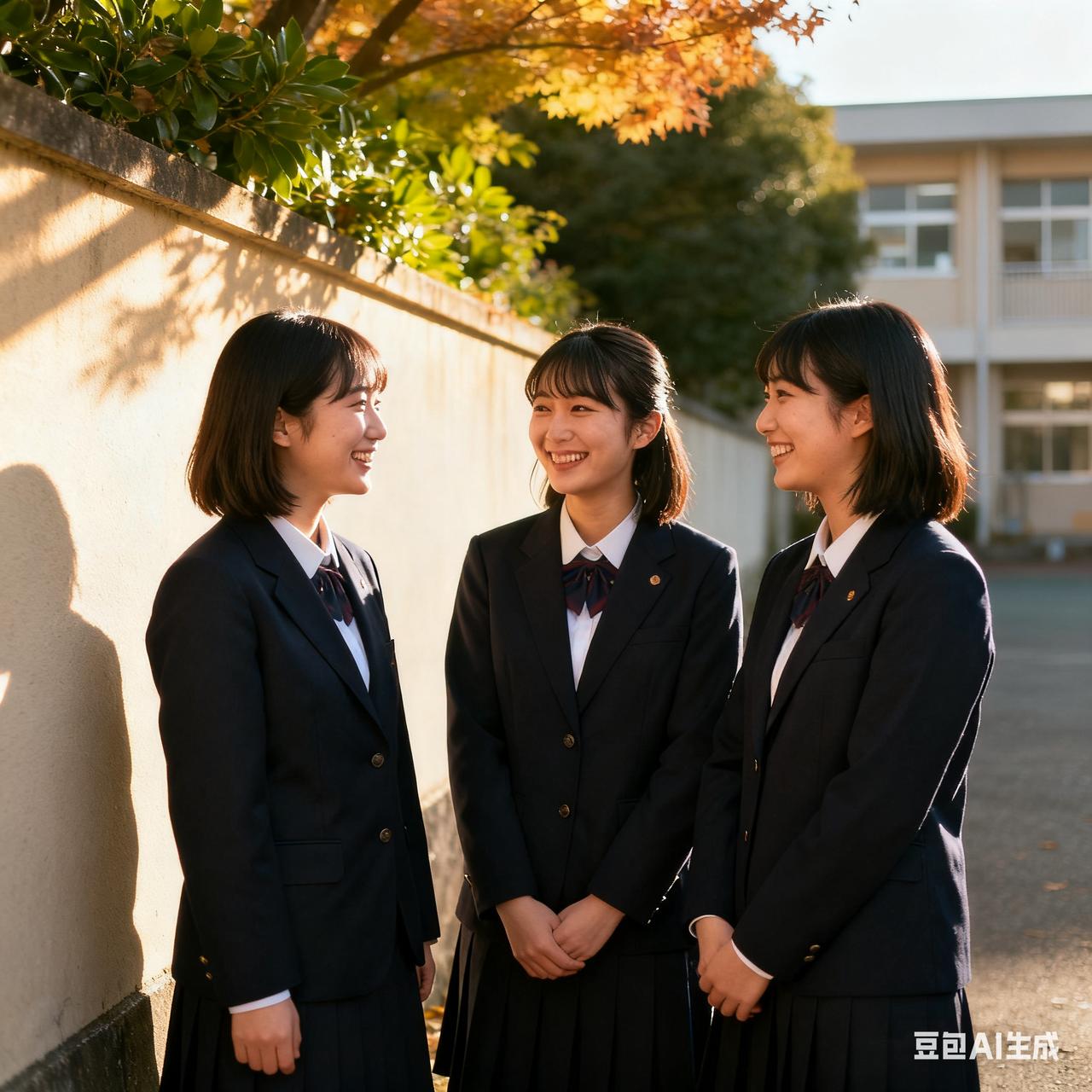 东北冬天来了，校园里也一样的冷风嗖嗖！

上课课间操了，学生们和着音乐和口令在认