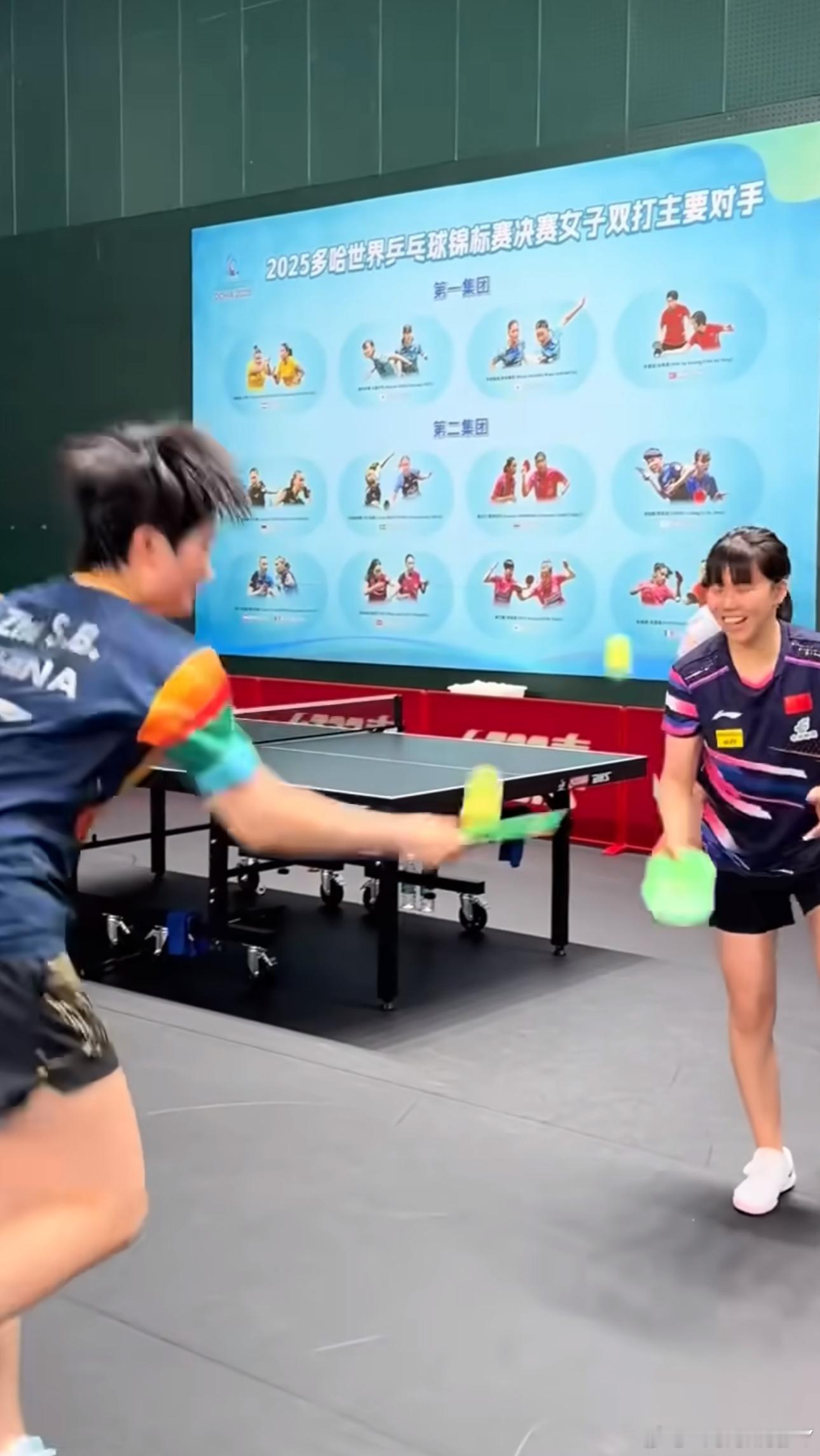 2025多哈世乒赛女子双打外协第一梯队穆克吉姐妹🇮🇳（阿斯塔纳亚锦赛🥉杭州