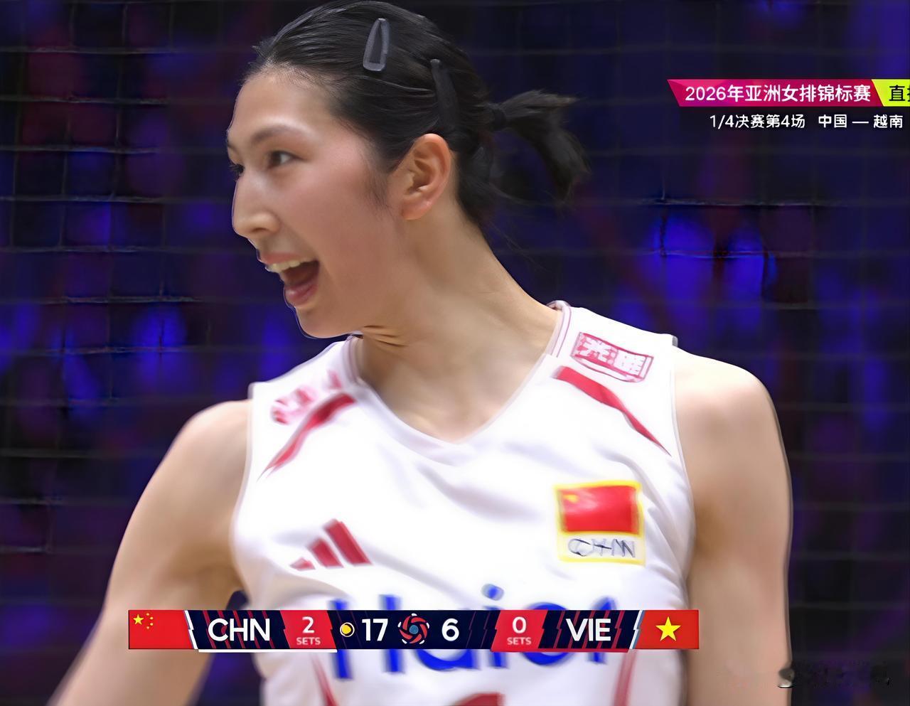 吴梦洁出神入化，中国女排胜越南晋级四强
8月28日，中国女排亚锦赛1/4决赛对阵