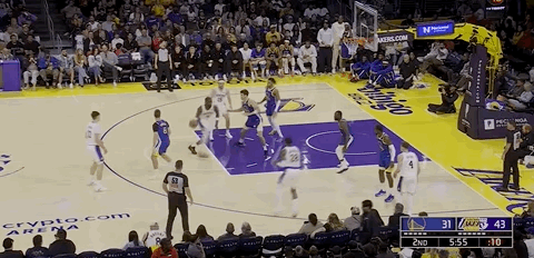 八村3+1，今天太猛了，已经14分了！勇士vs湖人 ​​​