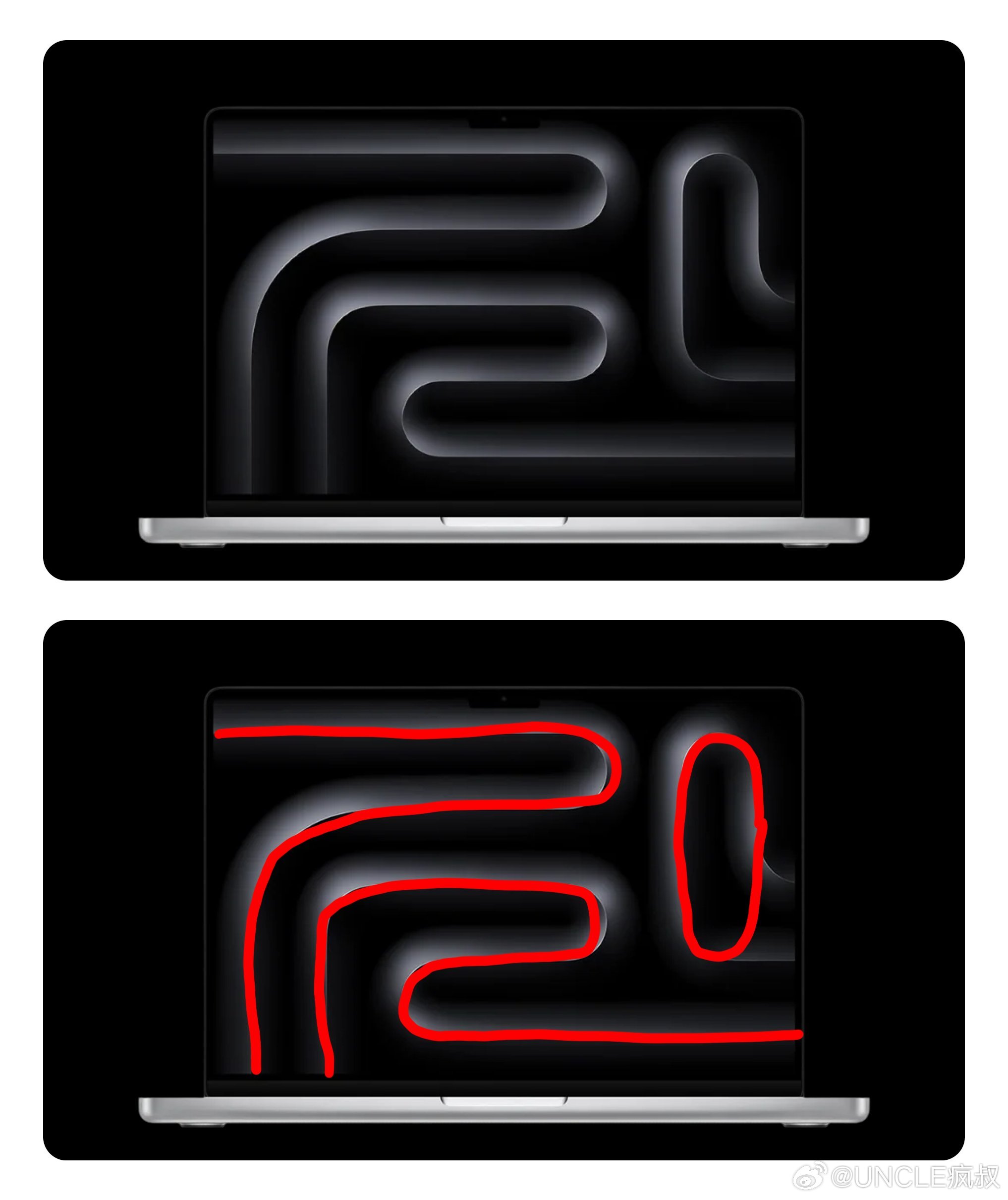 壁纸花纹形状“PRO”，表示你买下的是专业生产力壁纸花纹“MAC”，表示你来到了