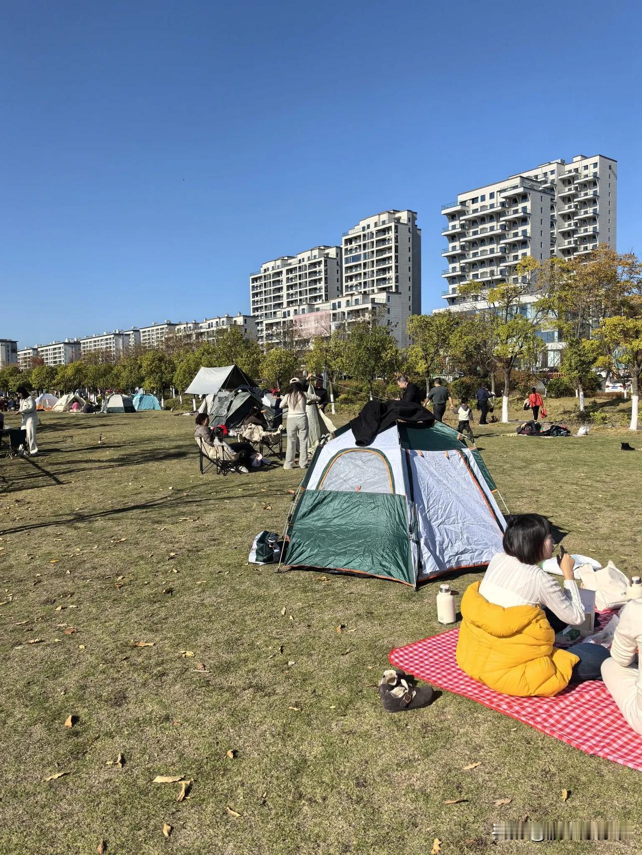 周末放弃无效的社交，忘掉股市的心酸伤痕，带着孩子一家人沐浴在冬日的暖阳下露营。可