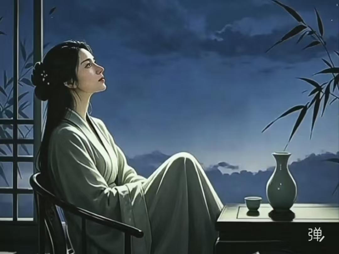 夜思
花篱绕砌漏声迟，
竹影横窗酒半卮。
醉里依稀闻旧语，
醒来孤月正如眉。