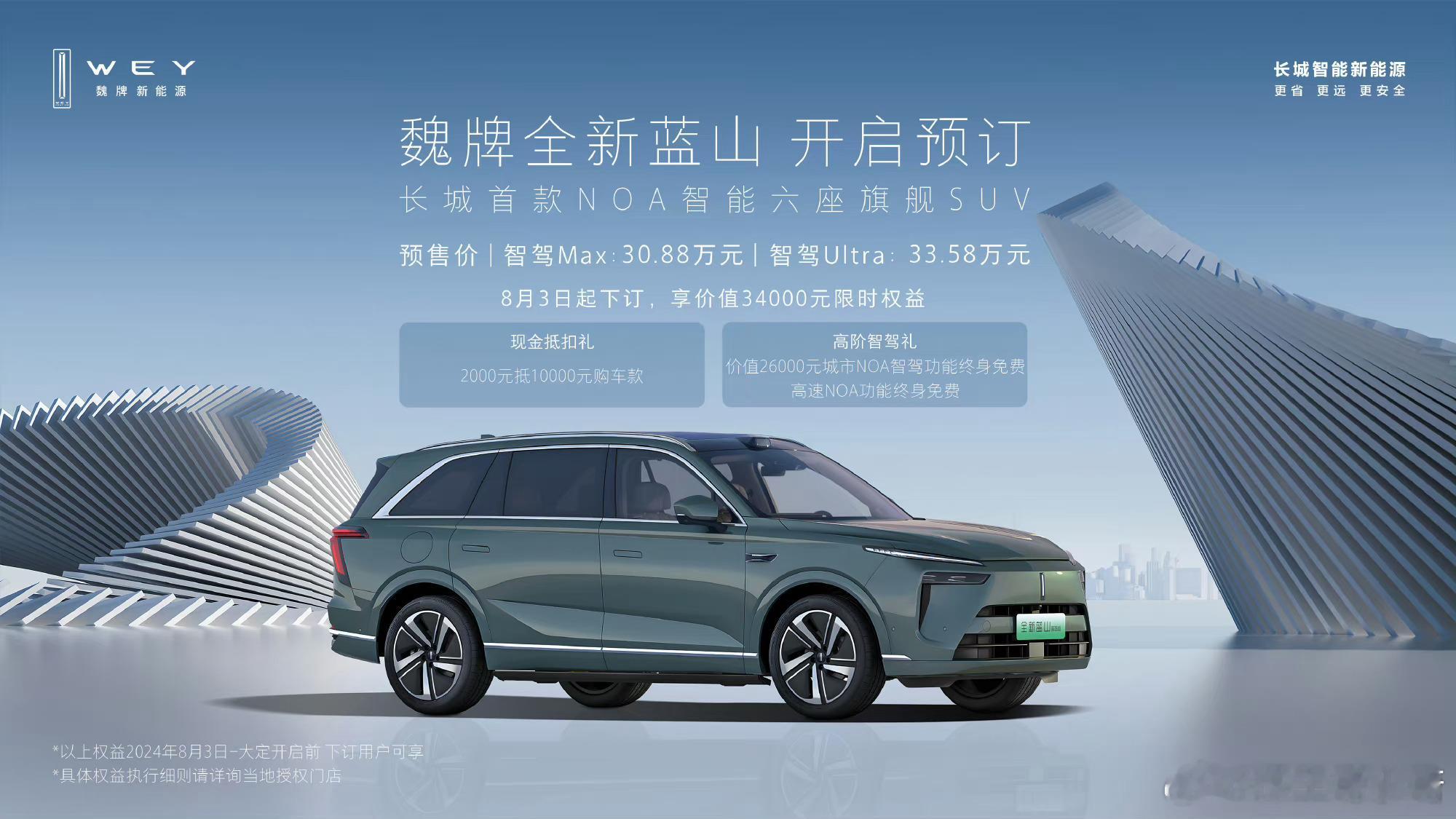 #魏牌全新蓝山开启预订#滴滴滴，新消息提醒：您好！您的六座车又有了新的选择喔[笑