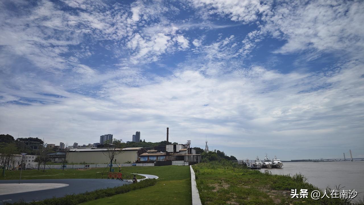 南沙情侣路明珠湾桥底月季公园，怎么说呢，天气好景色不错。但是从目前情侣路几个建成