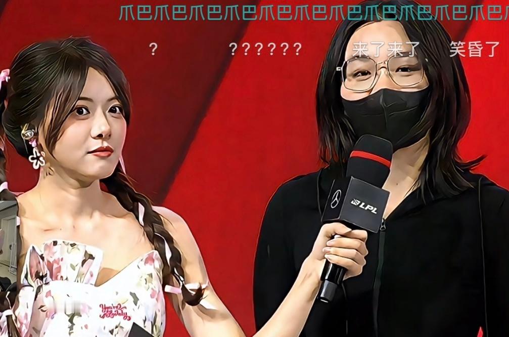 啊？妹子说第一次来看 kpl[摊手]，注意骆歆表情哈哈#WBG对战EDG##游戏