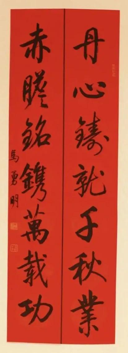 新当选的中书协副主席兼秘书长马勇明书法对联，快来看看一一