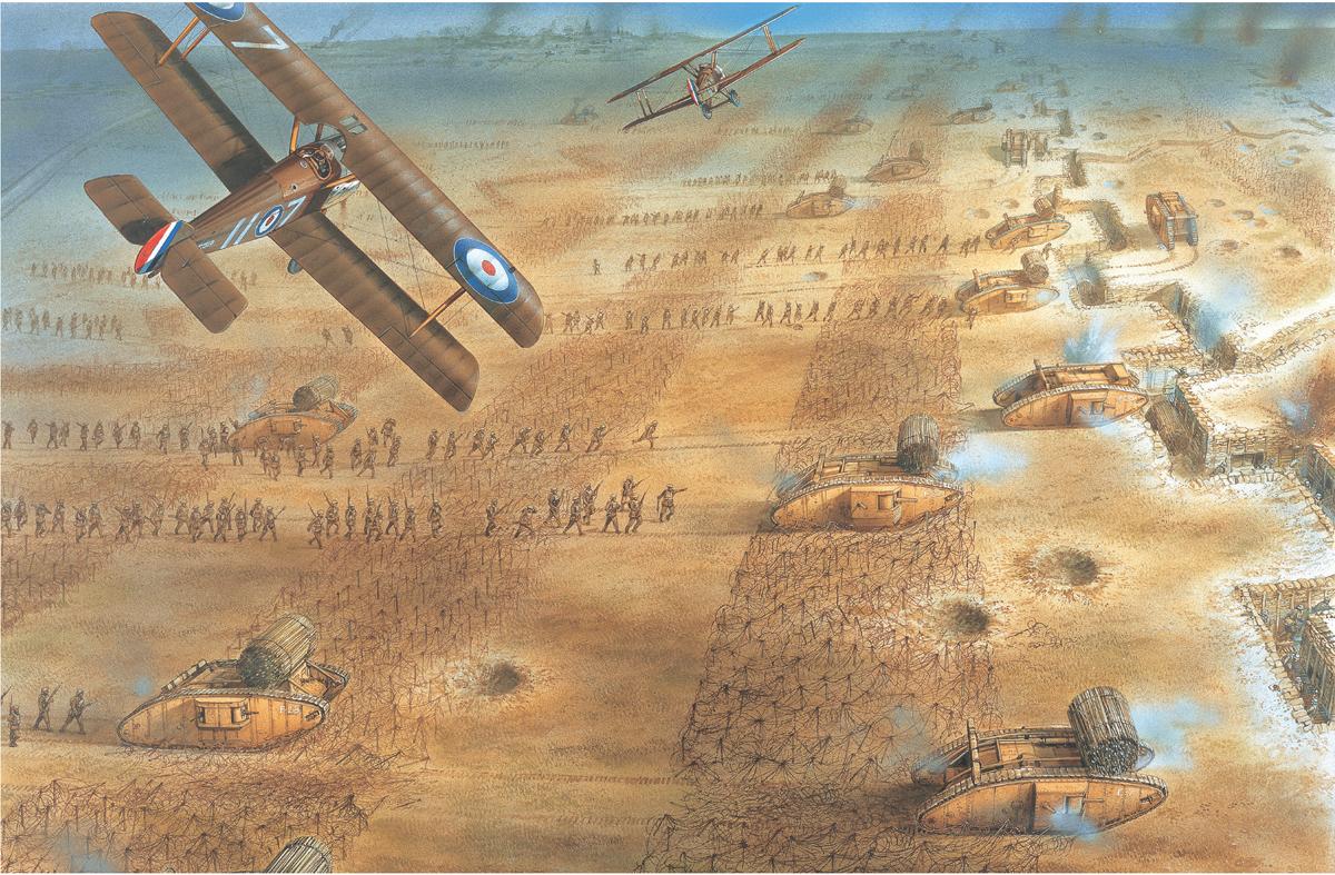 康布雷：坦克的首次大规模突击，1917年11月20～21日
凡尔登与索姆河的惨烈