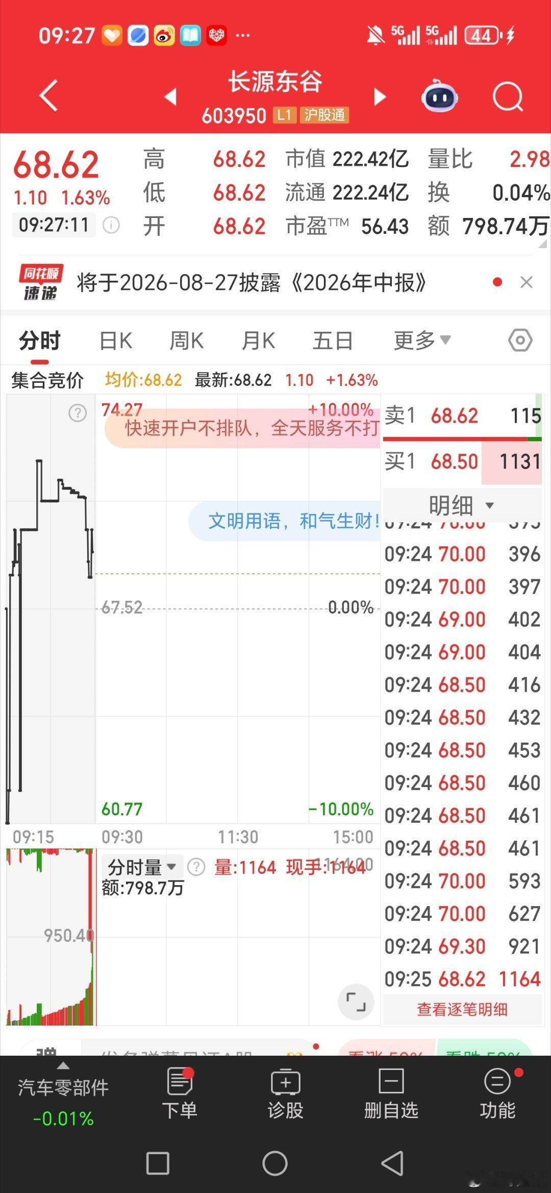长源东谷，603950，逢低关注 