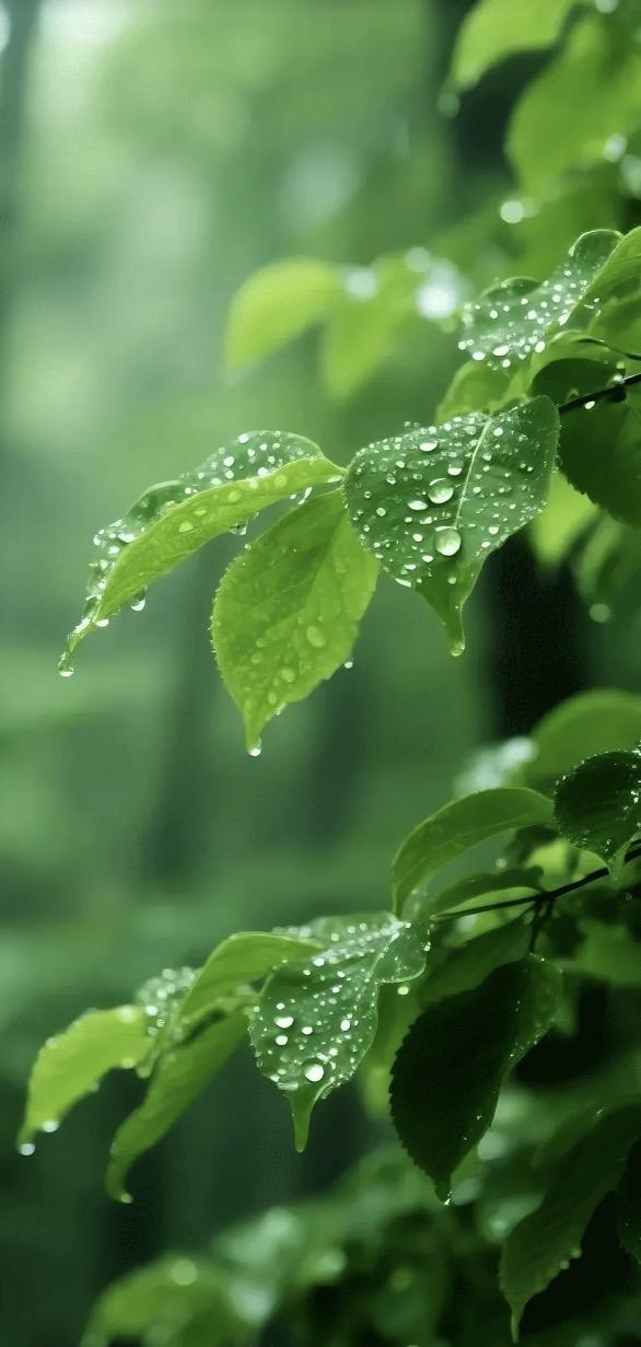 上联：叶子片片绿
下联：溪水声声凉