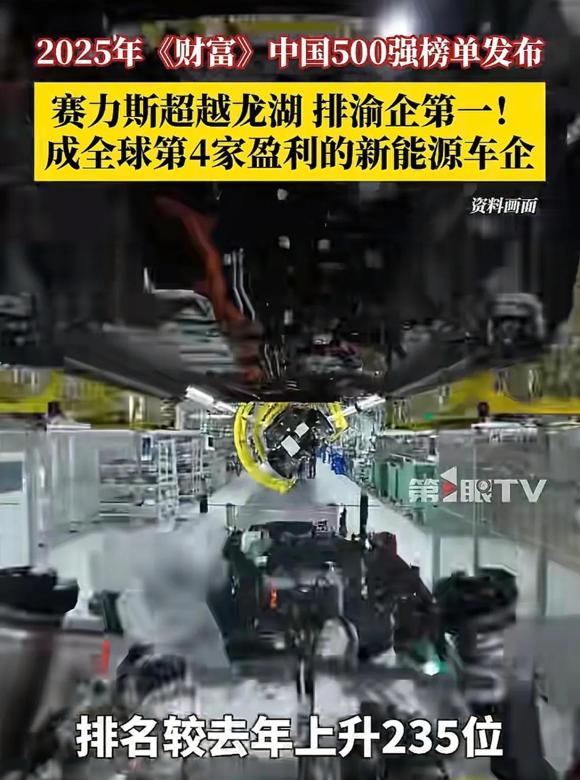 赛力斯凭借和华为的合作成为全球第四家盈利的新能源车企，同时也成为川渝企业第一。