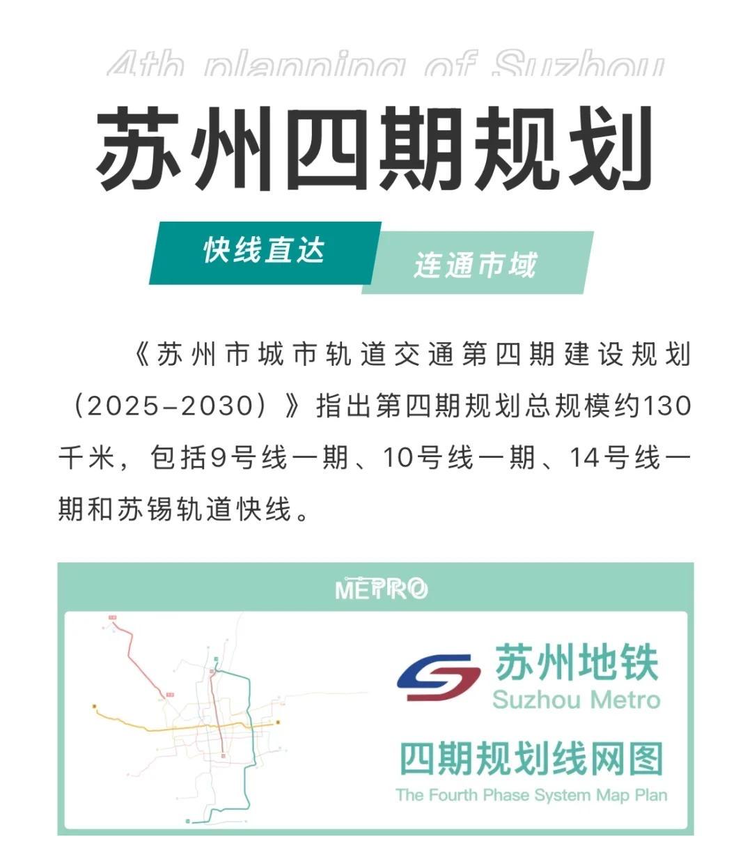 苏州地铁四期又有新动静！9、10、14号线最新进展，何时能获批？

苏州地铁四期