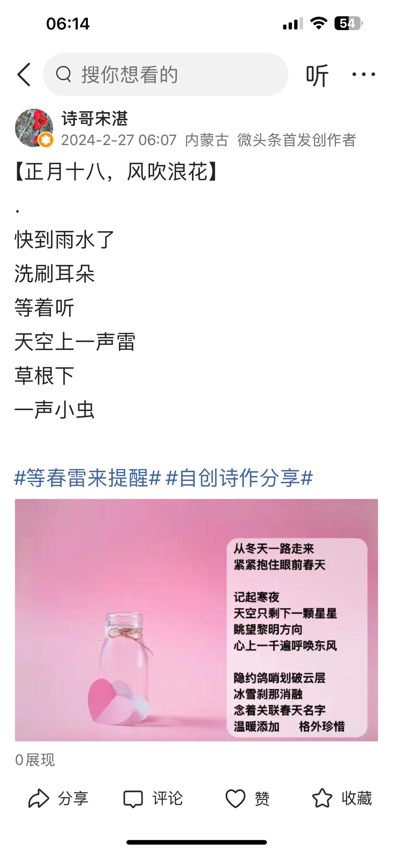 每天为你写首诗