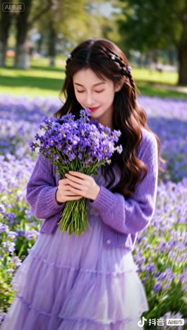 紫色系 甜美女孩 薰衣草庄园