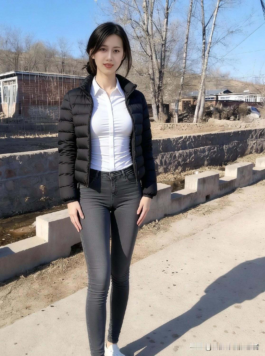 这个美女虽然是农村的但一点也不比城里的女人差