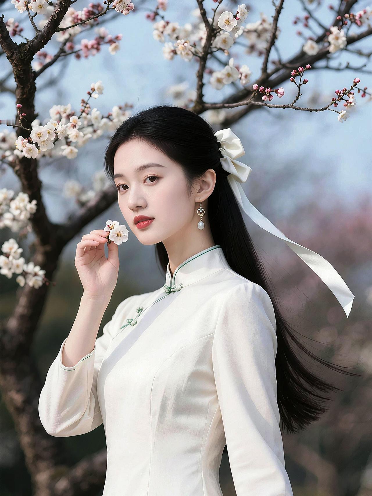 梅香浮动，如诗如画。
我的AI写真