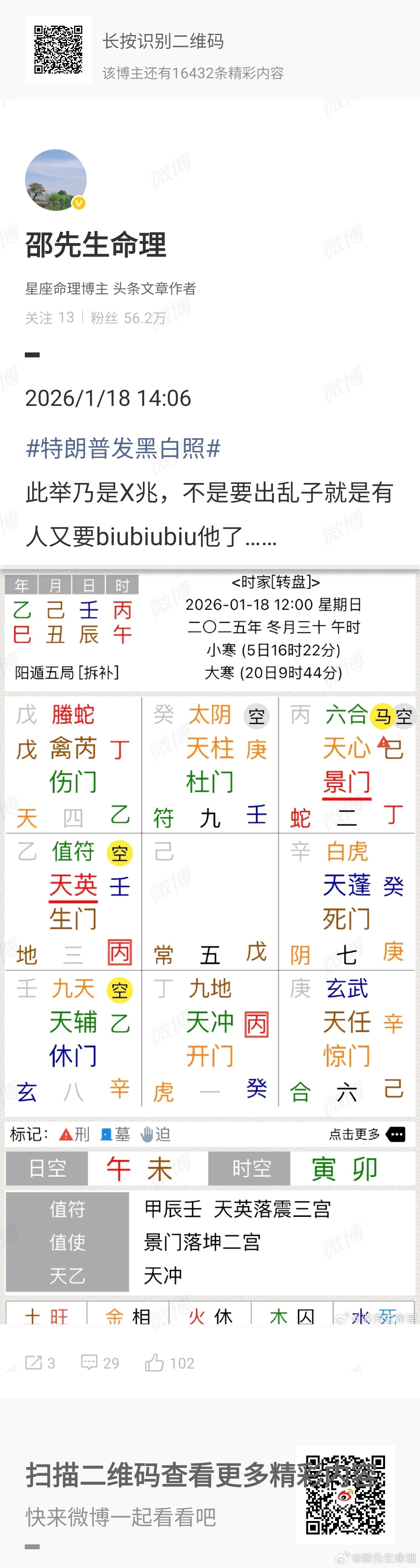 多声枪响后白宫封锁从上次懂王发黑白照时我预测网页链接，到现在已经有三次了；有粉丝