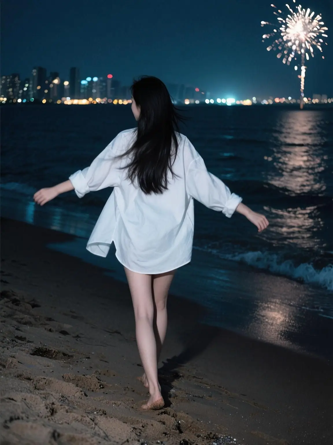 AI夜色漫步 ai创作