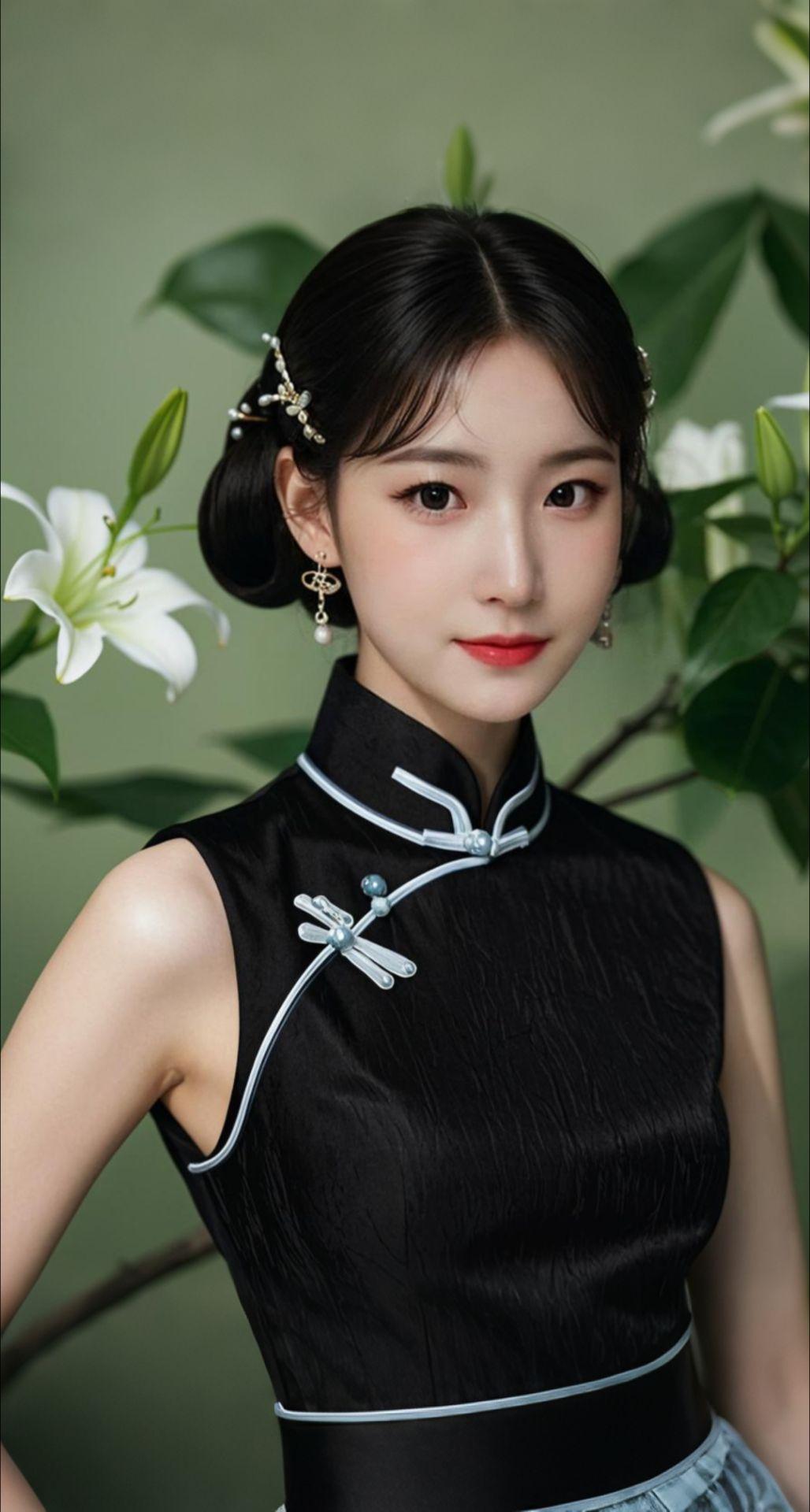 AI扩图 AI新中式野美