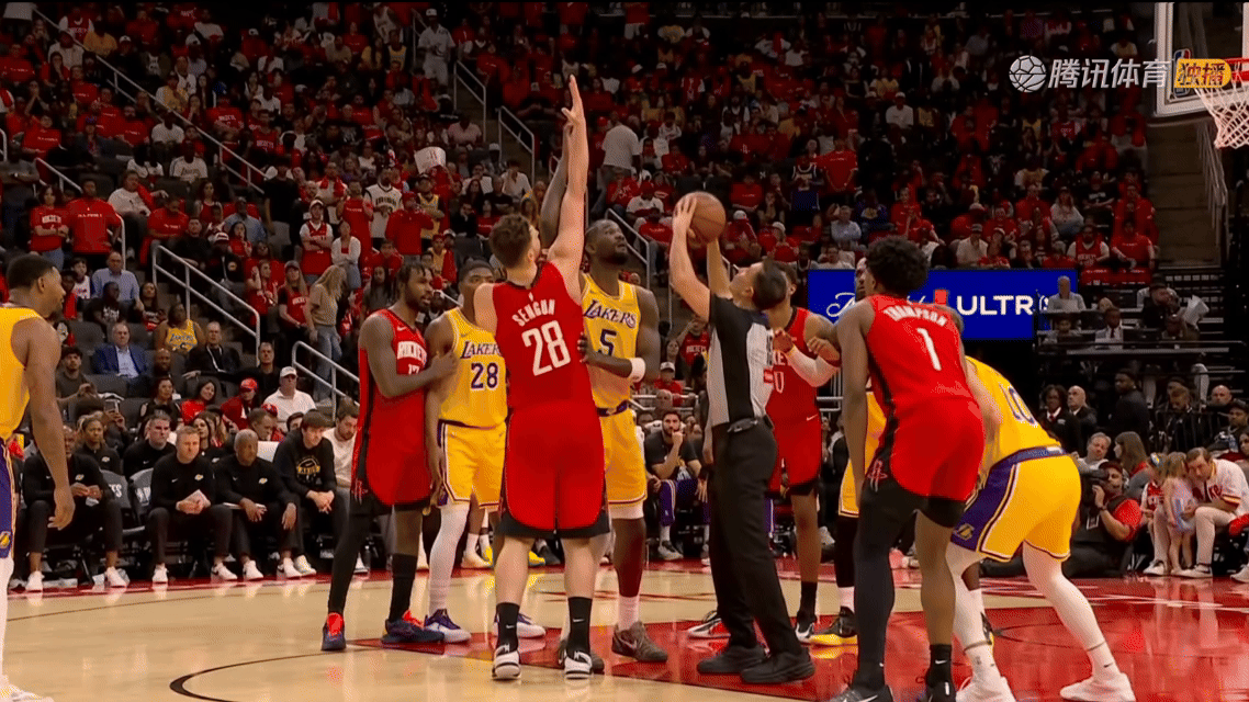 湖人vs火箭 艾顿每次跳球可太鸡贼了nba吐槽大会