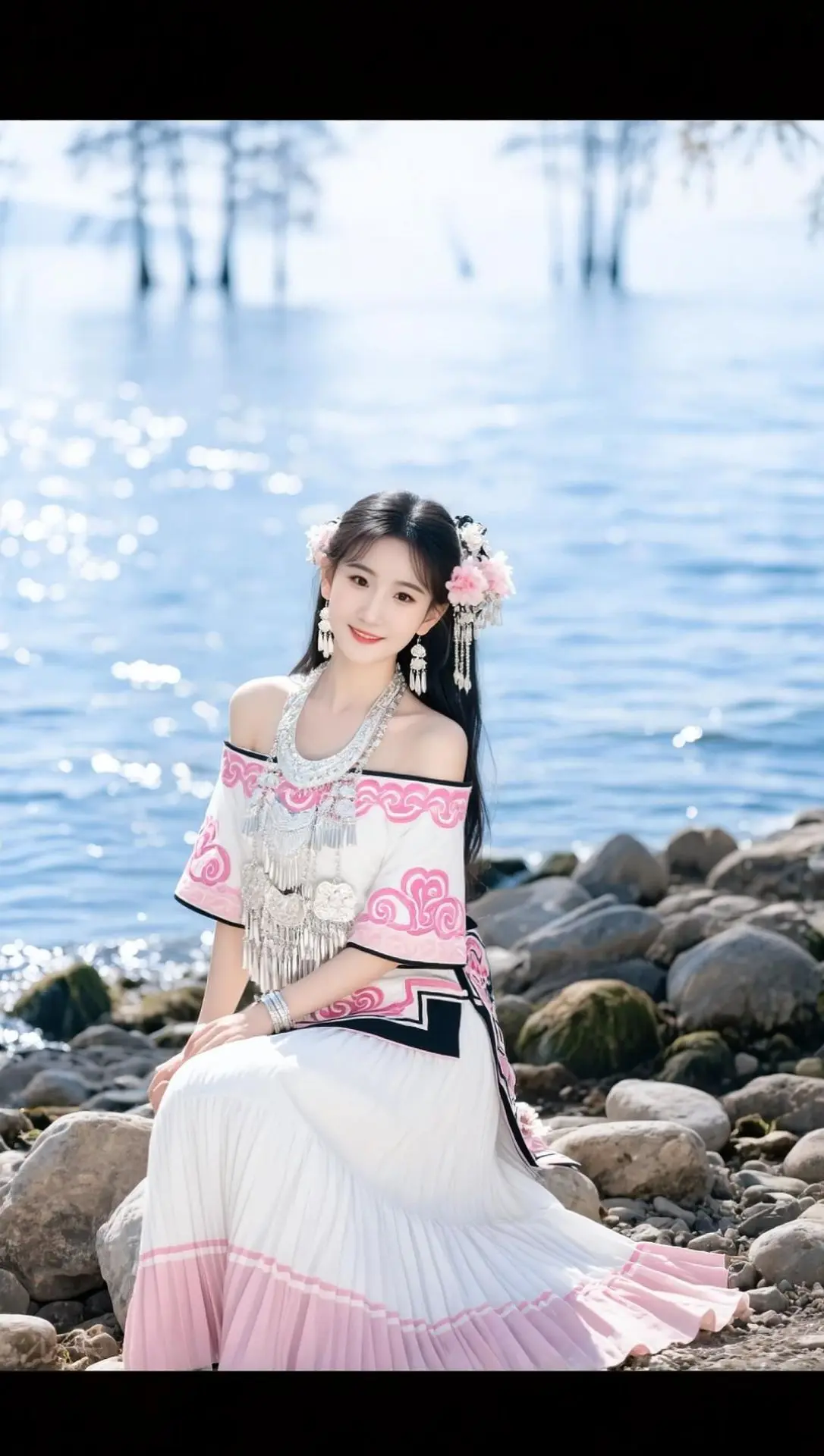 AI湖畔彝风写真 ai创作