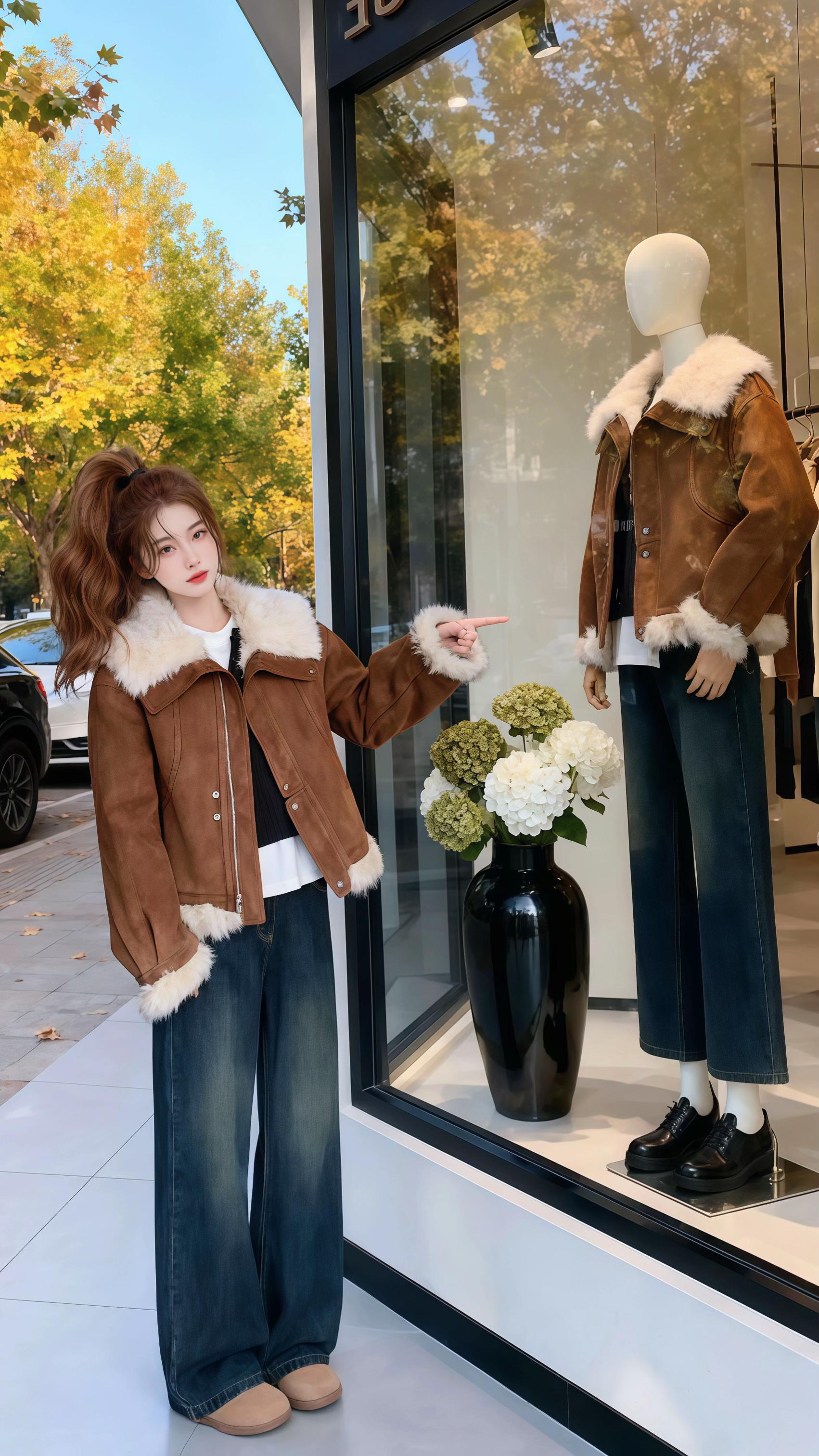 《焦糖暖冬：一件外套的四季偏爱》深秋的梧桐叶落了满地，林晓在橱窗里瞥见...