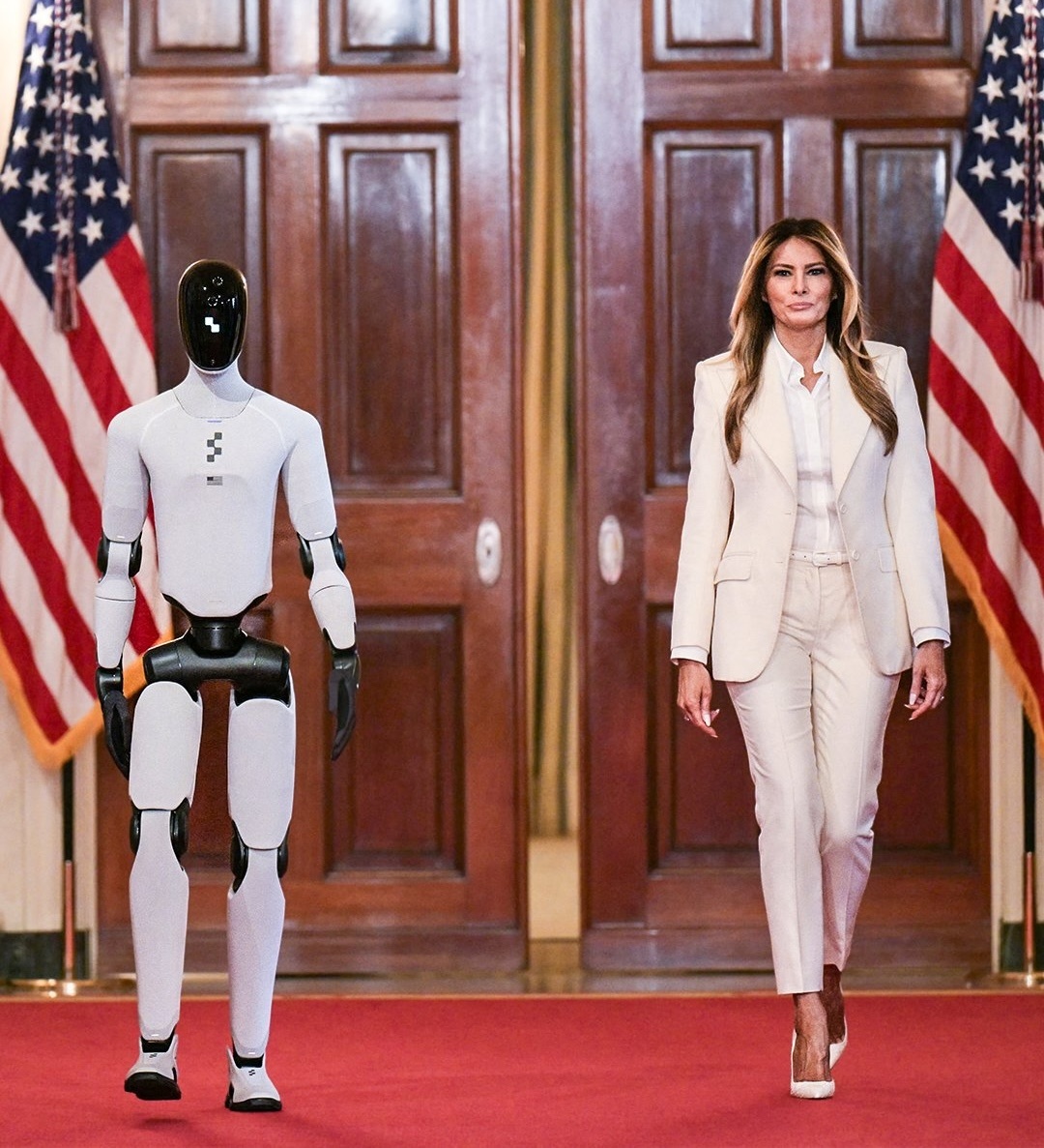 Figure 03成为第一个进入白宫的人形机器人3月25日，美国第一夫人梅拉尼娅